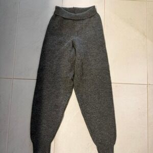 ZARA Grey Knit Jogger Oversized Pants Size Large